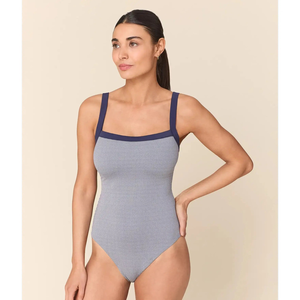 Andie The Davenport One Piece - Micro Gingham - Juniper - Classic Size Small